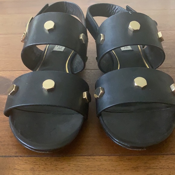 Gold studded Rachel Zoe leather sandals - Picture 7 of 7